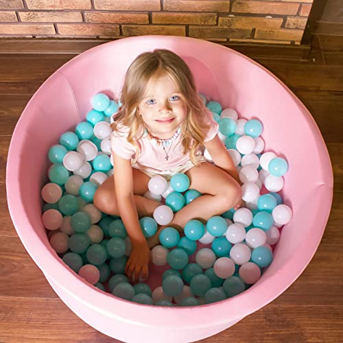 Ball Pits for Toddlers 1-3 - Machine-Washable Cover 36x12in, Large Baby Ball Pit for 1 Year Old, Soft Ball Pit for Babies - Dog Ball Pit for Cats - Toddler Ball Pit (BPA Free)